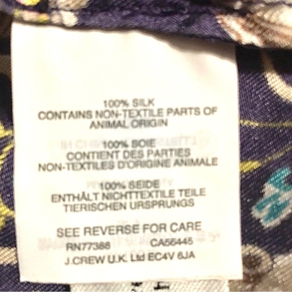 JCREW DRAKES London Trouser Pant Unicorn Dog Rabbit Bird Silk Pajama Navy Blue 0 - Picture 14 of 16